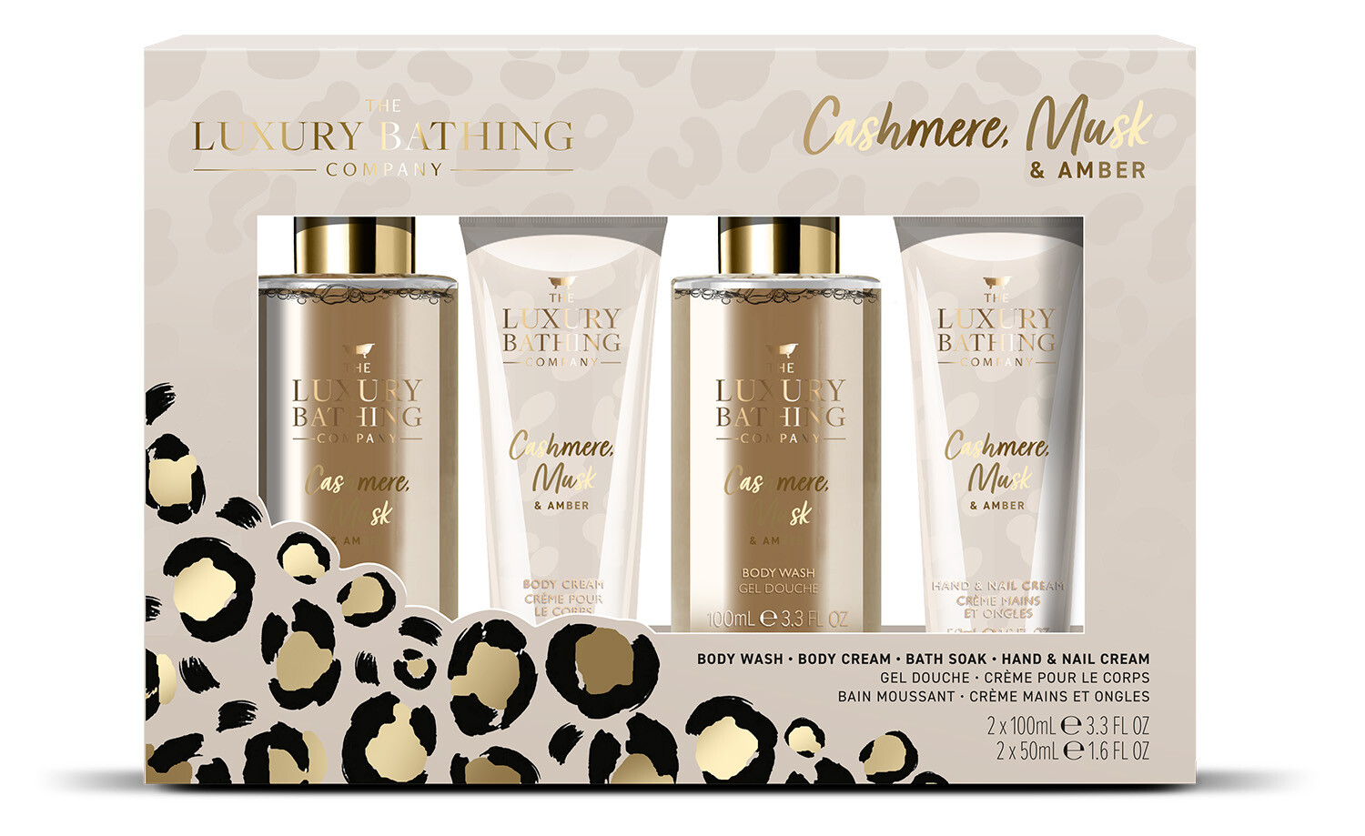 The Luxury Bathing Company Darčeková sada starostlivosti o telo Kašmír, Mošus & Ambra 4 ks