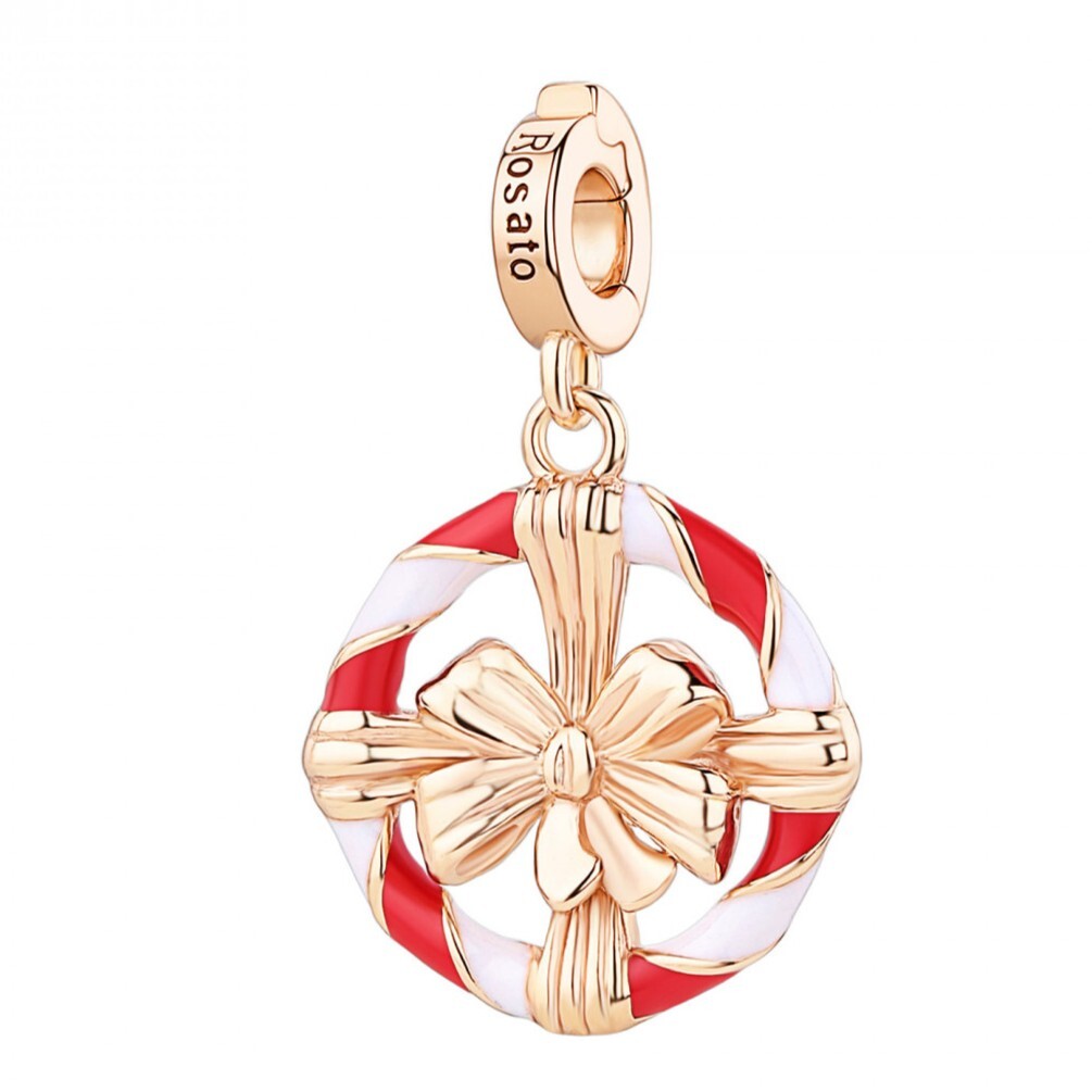 Rosato Pozlátený prívesok Vianočný veniec Storia RZLE086