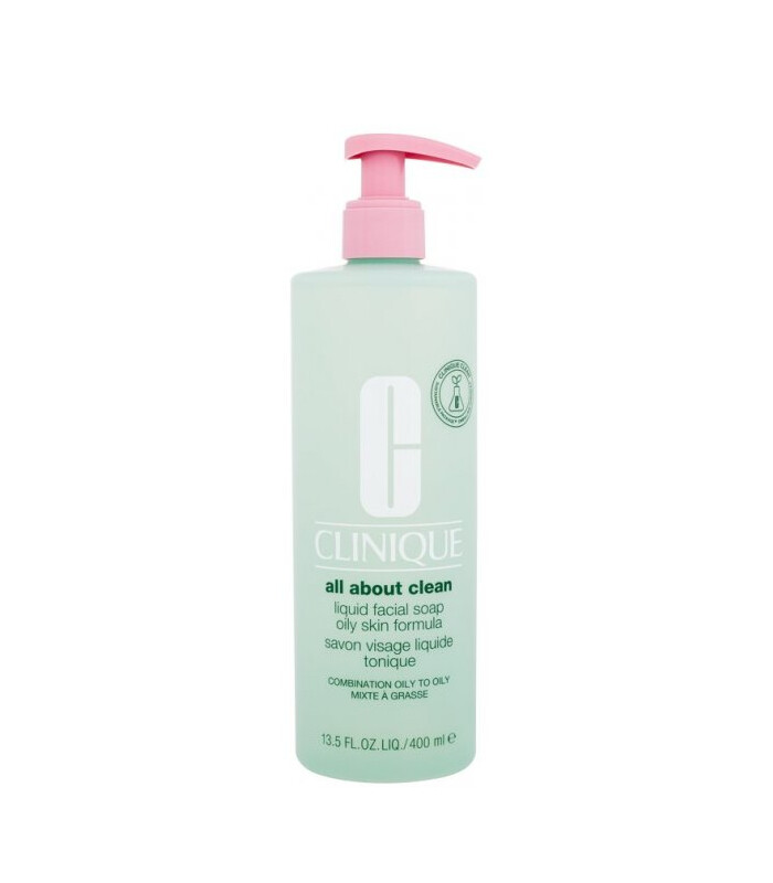 Clinique Tekuté čistiace mydlo na tvár pre zmiešanú až mastnú pleť All About Clean (Liquid Facial Soap Oily Skin) 400 ml