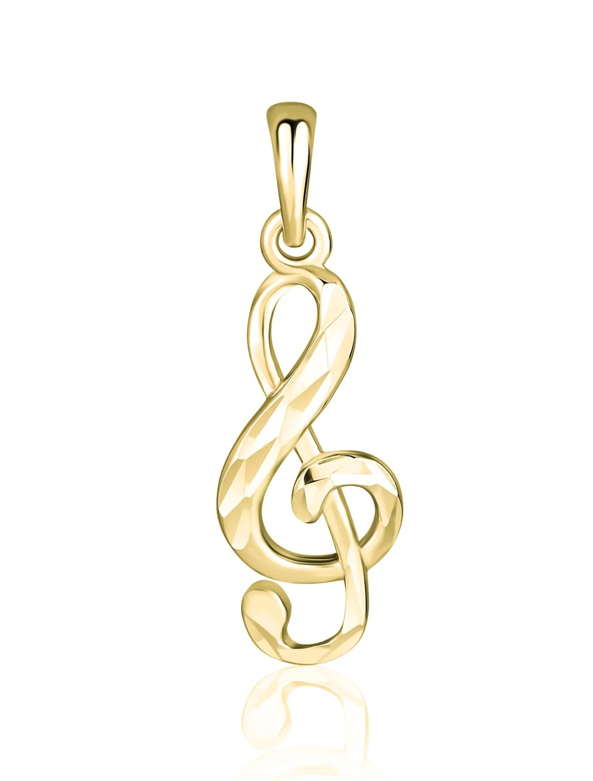 JVD Pozlátený prívesok Husľový kľúč SVLP1115XH2GO00