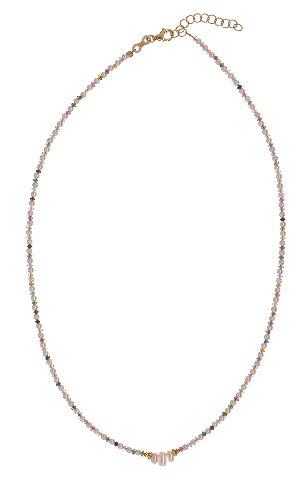 Alisia Perlový náhrdelník s farebnými korálkami turmalínu AL4658.01.000