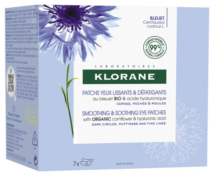Klorane Vyhladzujúce a upokojujúce vankúšiky pod oči (Smoothing and Soothing Eye Patches) 14 ks