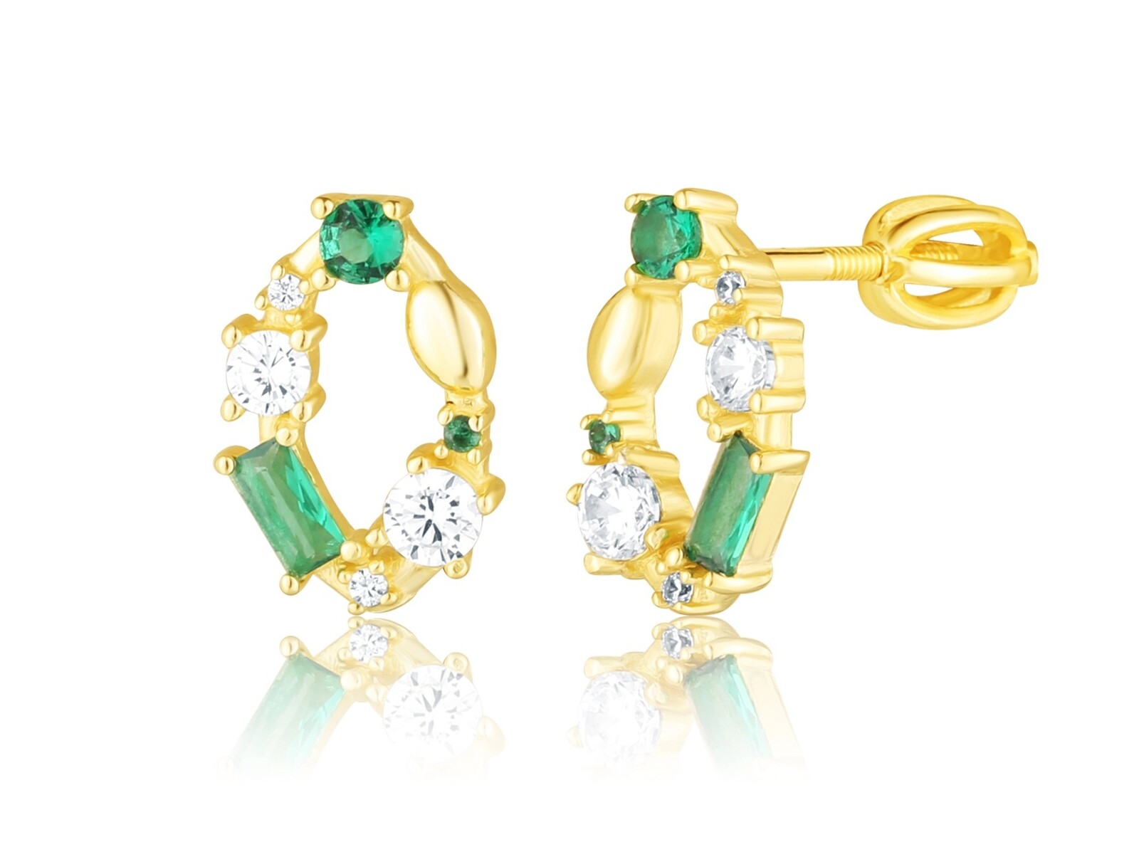 JVD Hravé pozlátené kôstky so zirkónmi SVLE0827SH2GZ00