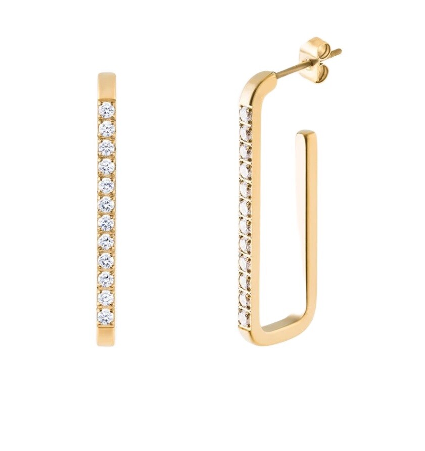 Preciosa Pozlátené náušnice s kubickou zirkóniou Auris Spotlight 7504Y00