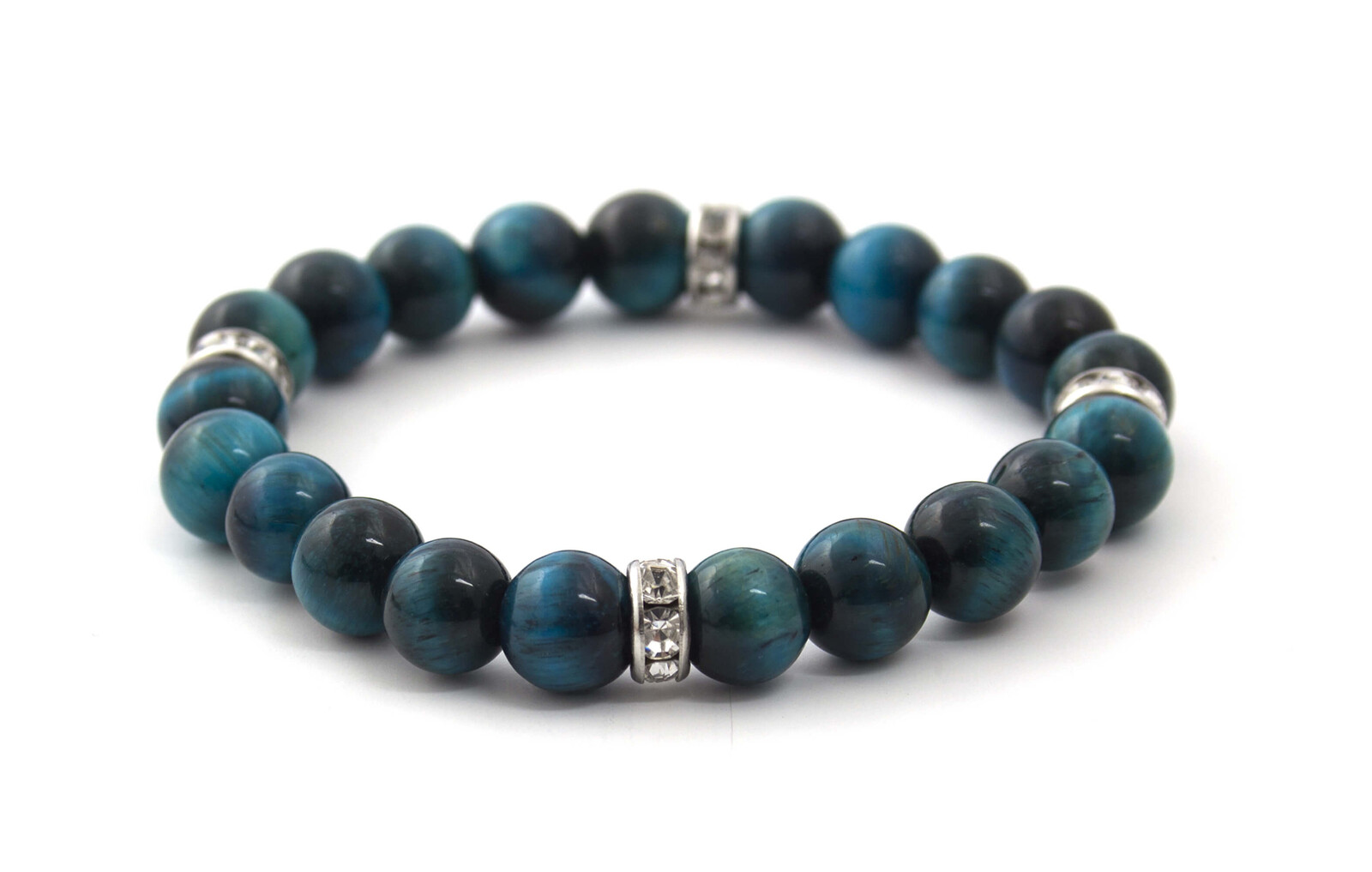 Agato Obrúbený náramok z ropného tigrieho oka MINK122 / 17 19 cm