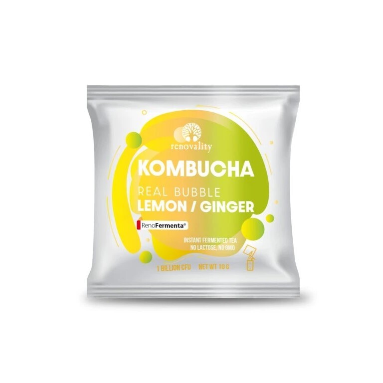 Renovality Kombucha Real Bubble Lemon/Ginger 10 ks