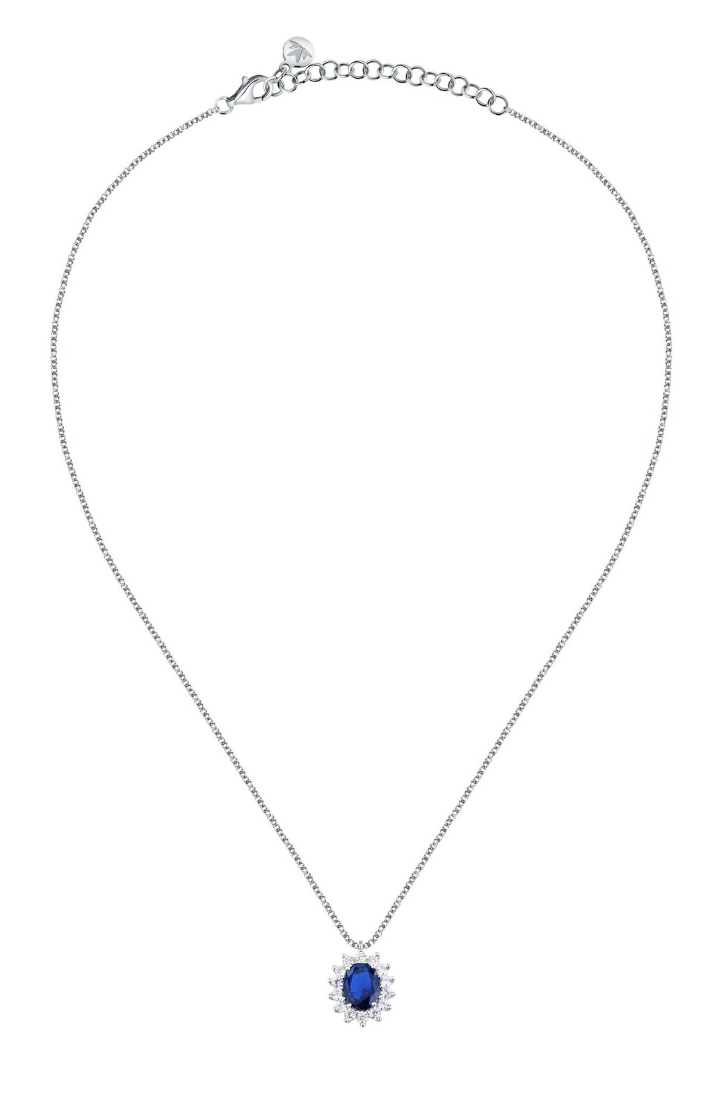 Morellato Elegantný strieborný náhrdelník s modrým zirkónom Tesori SAIW279