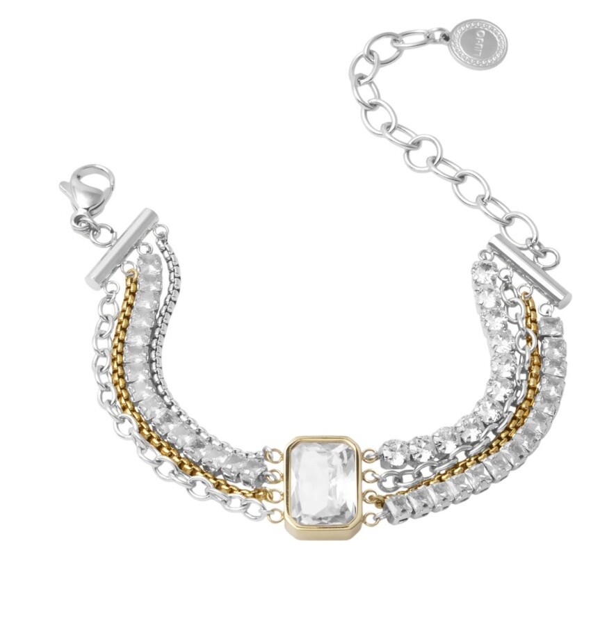 Liu Jo Trblietavý viacvrstvový náramok z ocele LJ3092