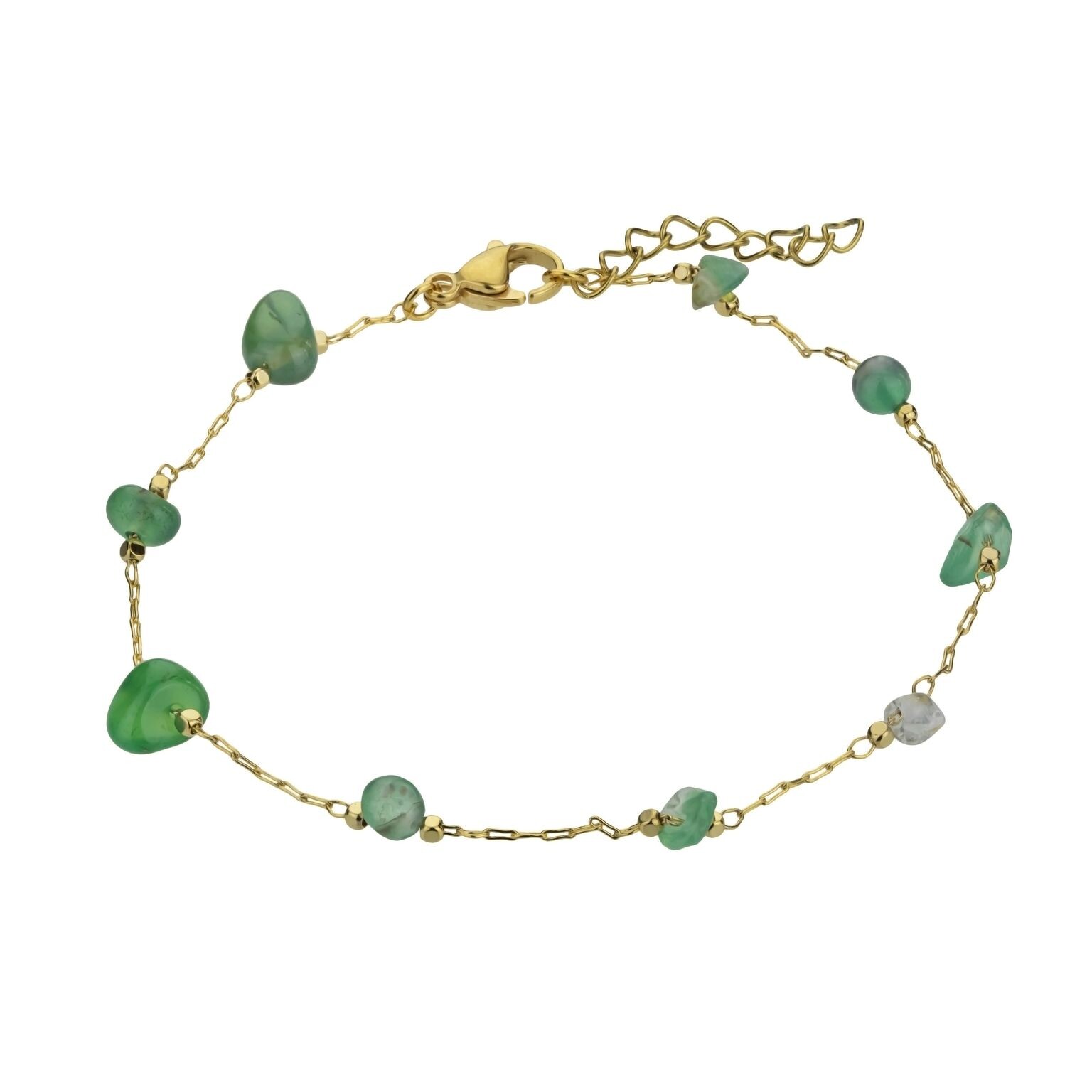 Emily Westwood Slušivý pozlátený náramok s achátom EWB23022G