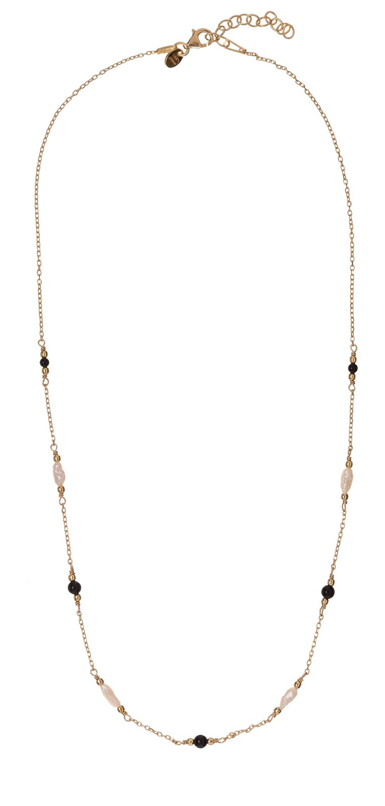 Alisia Slušivý pozlátený náhrdelník s pravými perlami a achátom AL5253.01.000