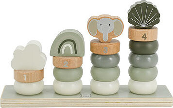 Label Label Malé skladacie krúžky Olive Green