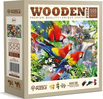 WOODEN CITY drevené puzzle - Ostrov papagájov 505 dielikov