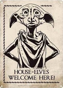 Harry Potter – Dobby – plechová 3D ceduľa na stenu