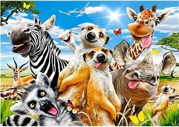 CASTORLAND Puzzle Africké selfie 500 dielikov