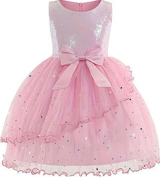 Princess Pohádkové šaty vel. 122 - Růžové s flitrami