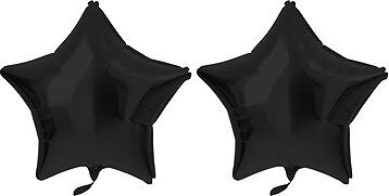 FOLAT Balón fóliový – hviezda, matná čierna, 48 cm, 2 ks