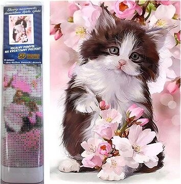 Norimpex Čiernobiele mačiatko 30 × 40 cm