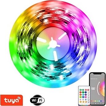 IMMAX NEO LITE Smart LED pásik 10 m (2× 5 m), RGB + CCT, farebný + stmievateľný, WiFi, diaľk. ovládač, MUSIC