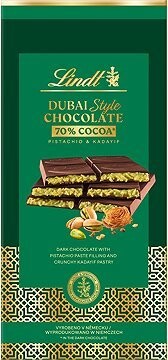LINDT Dubajská horká čokoláda s pistáciami 145 g