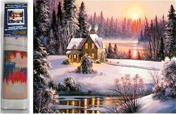 Norimpex Zasnežený dom 30 × 40 cm