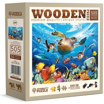 WOODEN CITY drevené puzzle - Život v oceáne 505 dielikov