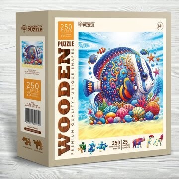WOODEN CITY drevené puzzle - Exotická ryba 250 dielikov