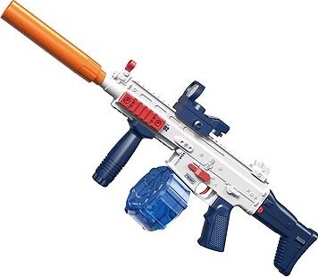 BATTLE Elektrická vodná pištoľ – Scar, 2 zásobníky, modrá