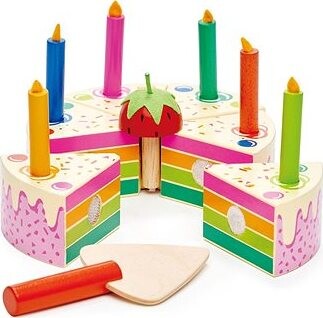 Tender Leaf Drevená dúhová torta na krájanie Rainbow Birthday Cake