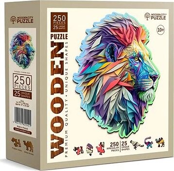 WOODEN CITY Drevené puzzle Moderný lev 250 dielikov
