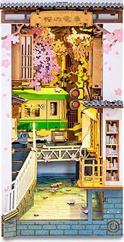 RoboTime Zarážka na knihy Miniatúra domčeka Sakurová ulička