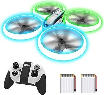 AVIALOGIC RC dron s modrými a zelenými svetlami a headless módom