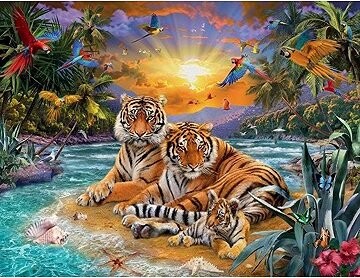 Norimpex Tigria rodinka 30 × 40 cm