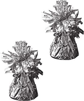 FOLAT Závaží - těžítko na balonky, stříbrné, 160 g, 2 ks