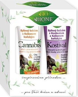 BIONE COSMETICS Darčeková súprava Cannabis a Kostihoj 600 ml