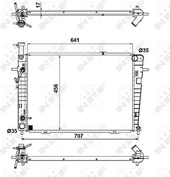 NRF Chladič, chladenie motora 53342
