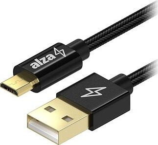 AlzaPower AluCore USB-A to Micro USB 1m Black