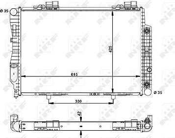 NRF Chladič, chladenie motora 55345