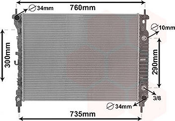 VAN WEZEL chladič, chladenie motora 08002067