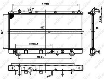 NRF Chladič, chladenie motora 50142