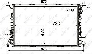 NRF Chladič, chladenie motora 53013