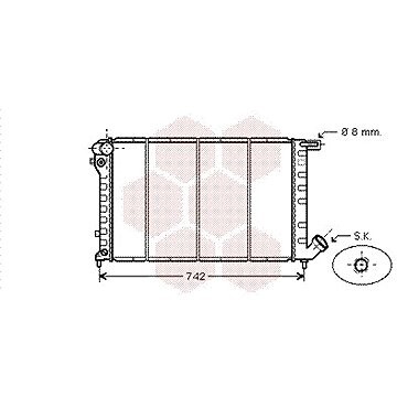 VAN WEZEL chladič, chladenie motora 09002138