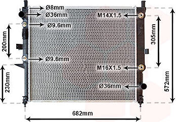 VAN WEZEL chladič, chladenie motora 30002271