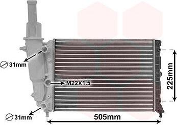 VAN WEZEL chladič, chladenie motora 17002138