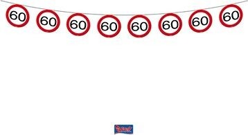 Girlanda narodeniny dopravná značka 60, 12 m