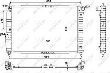 NRF Chladič, chladenie motora 53902