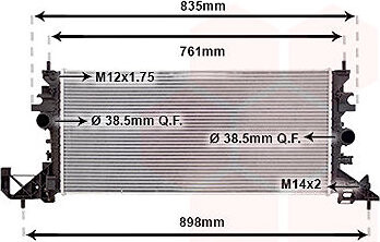 VAN WEZEL chladič, chladenie motora 37012704