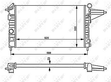 NRF Chladič, chladenie motora 58775