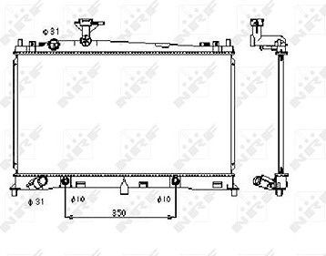 NRF Chladič, chladenie motora 53410