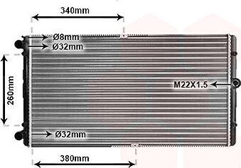 VAN WEZEL chladič, chladenie motora 58002245