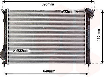 VAN WEZEL chladič, chladenie motora 06002307